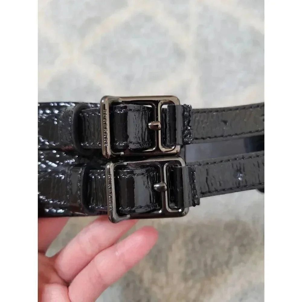 Burberry black potent double buckle leather - Picture 3 of 11